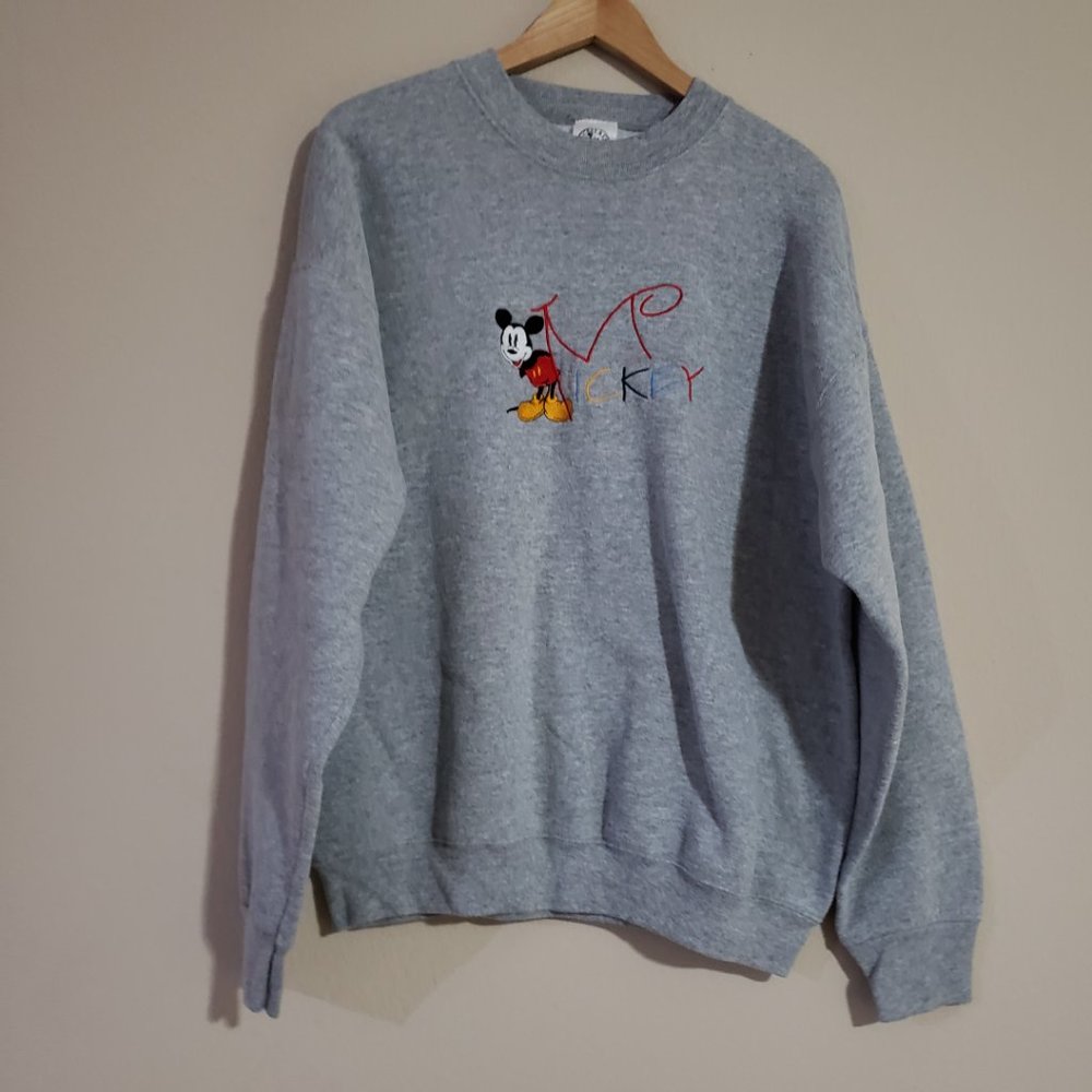Vintage Disney Mickey Grey Sweatshirt Size XL